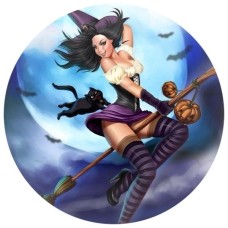 219197R disc vafa Halloween cu vrajitoare sexy pe matura D20cm